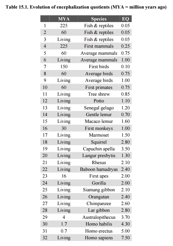 encephalization animal kingdom evolution